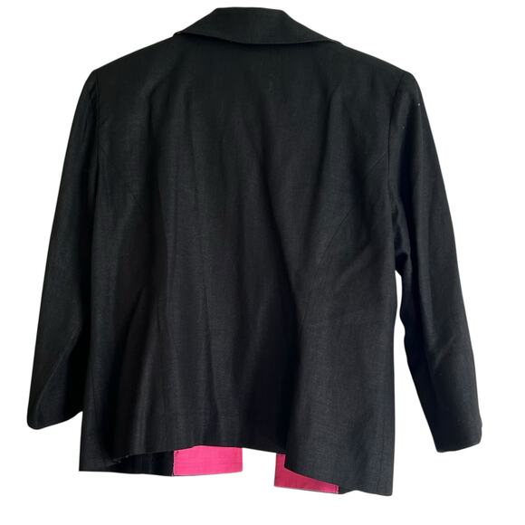Jessica Howard VTG 2 Piece Set 12P Shift Dress Bolero Open Jacket Black Pink LBD - Picture 10 of 10